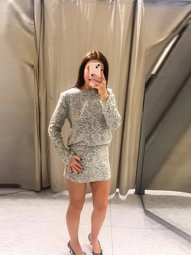 Vedda - Sequin top and mini skirt set