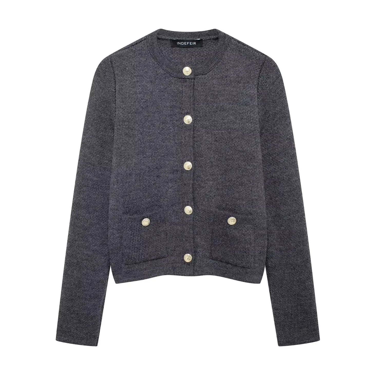 Suzie - Knitted cardigan with gold buttons