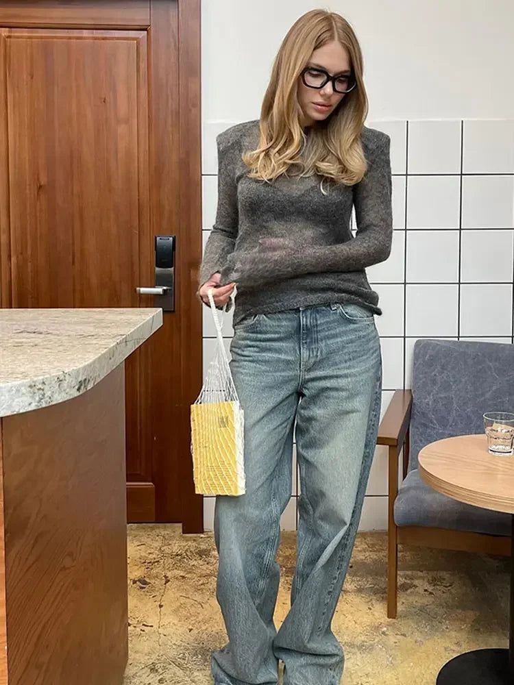 Leena - Fine knitted sheer top