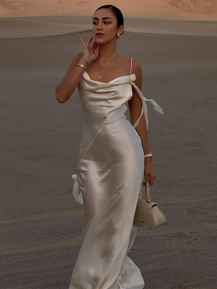 Ellerie - Elegant satin silk dress