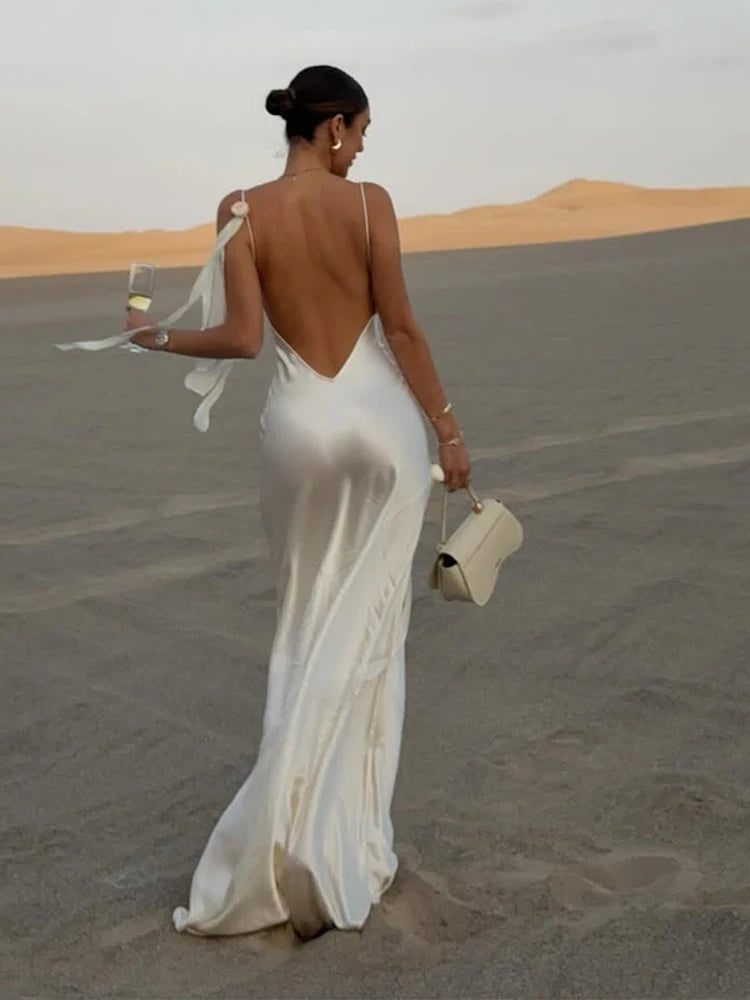 Ellerie - Elegant satin silk dress