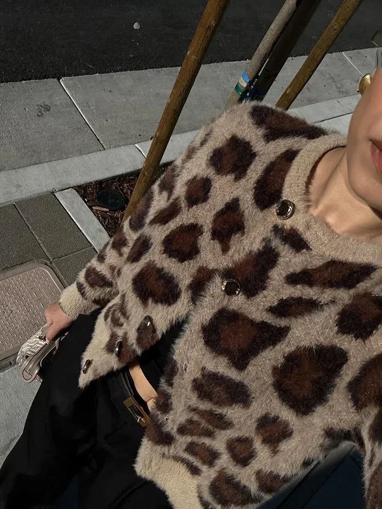 Amelie - Soft leopard cardigan