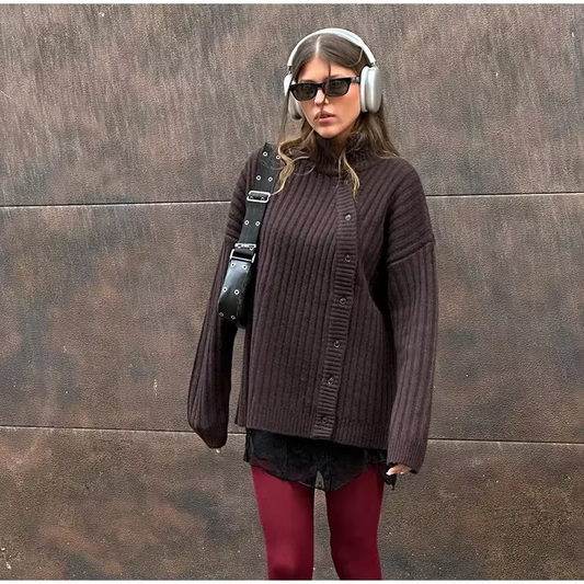 Johanna - Knitted pullover with buttons