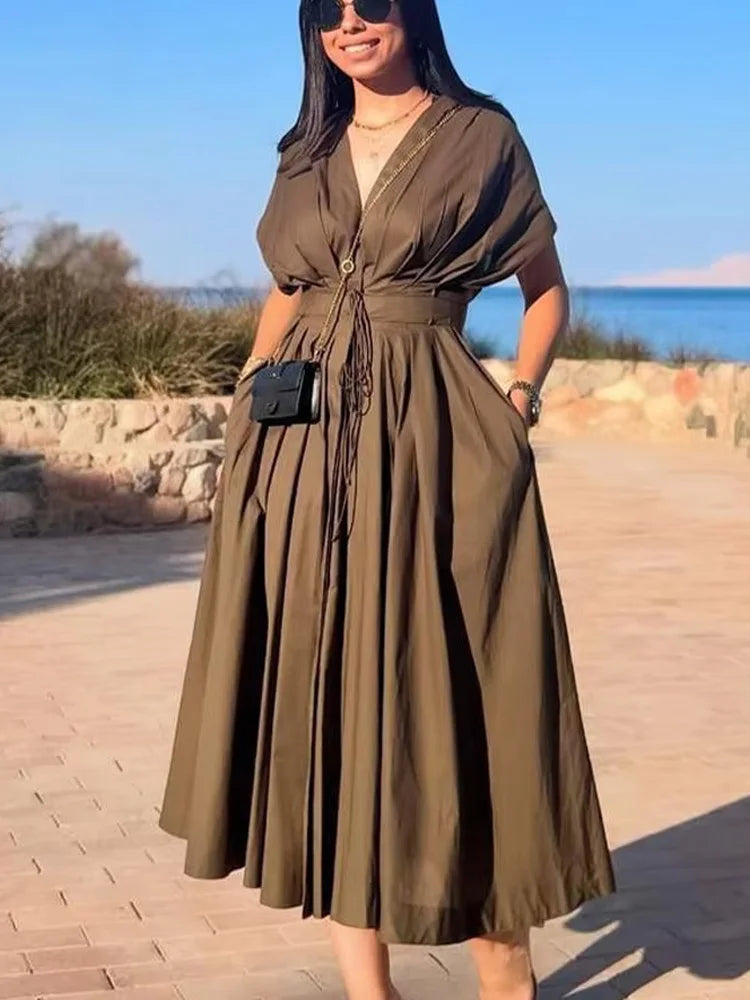 Iskia - V-neck dress