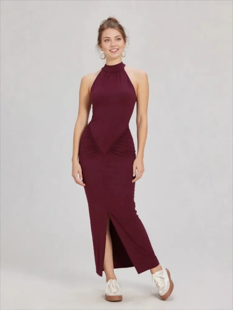 Riley - Figure hugging halterneck dress