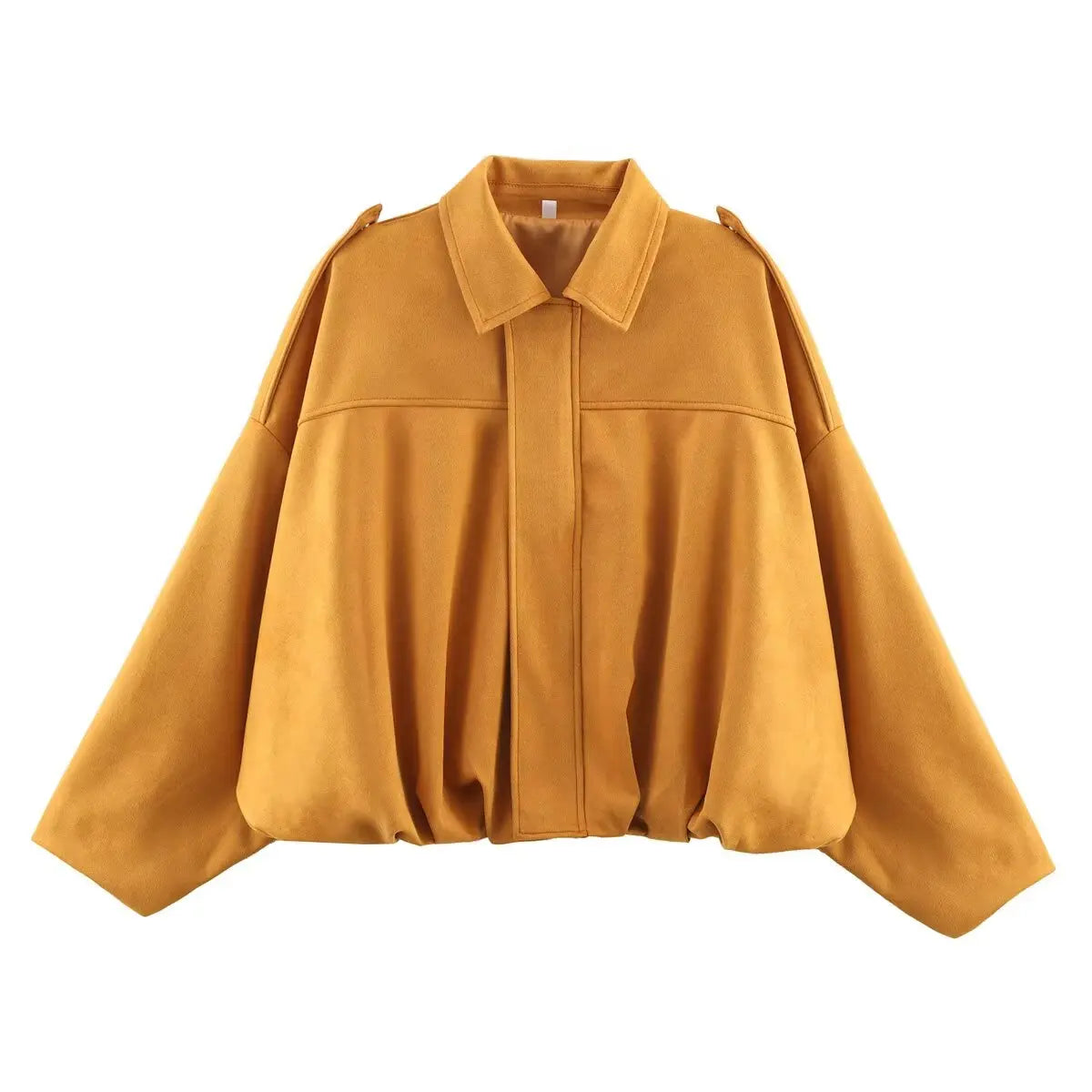 Evelyn - Suede texture zipper jacket
