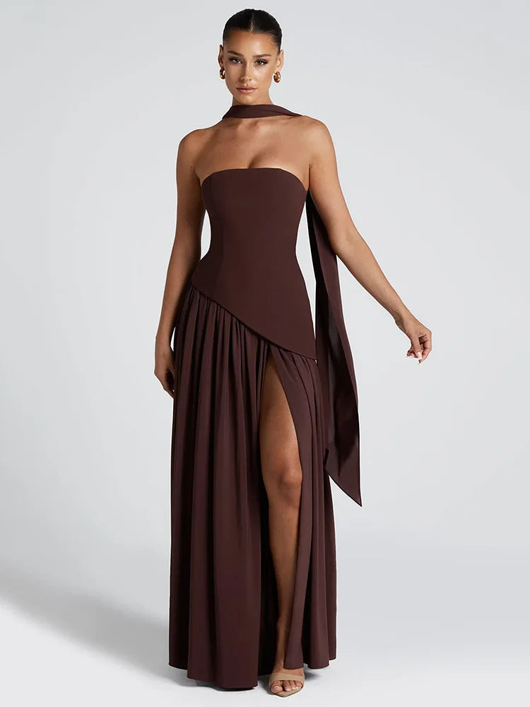 Romana - Elegant strapless dress