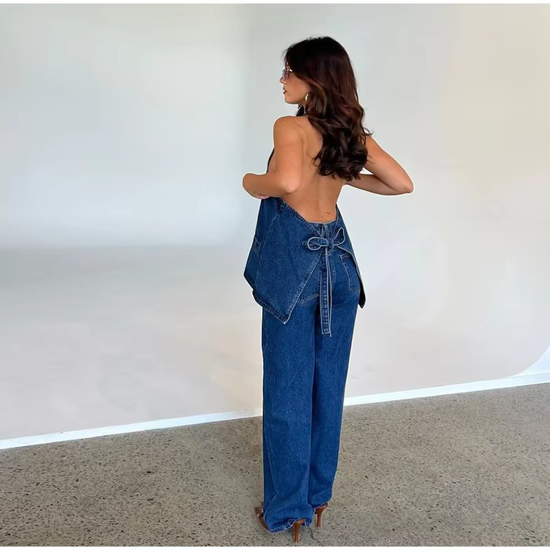 Willow - Elegant denim two piece set