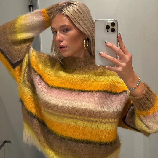 Camilla - Striped mohair blend jumper