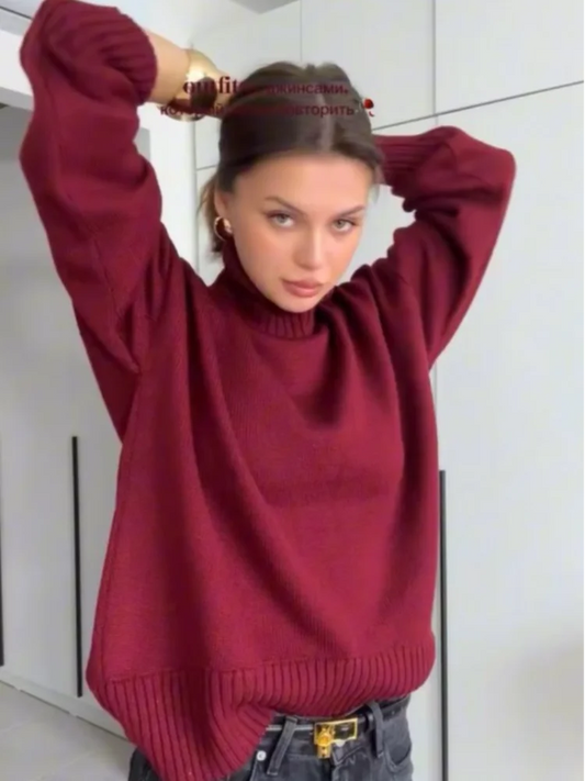 Carrie - Knitted turtleneck pullover