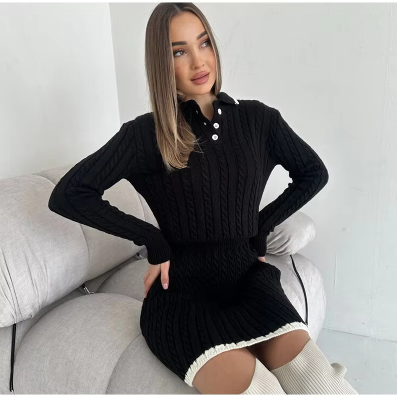Christie - Cable knitted two piece set