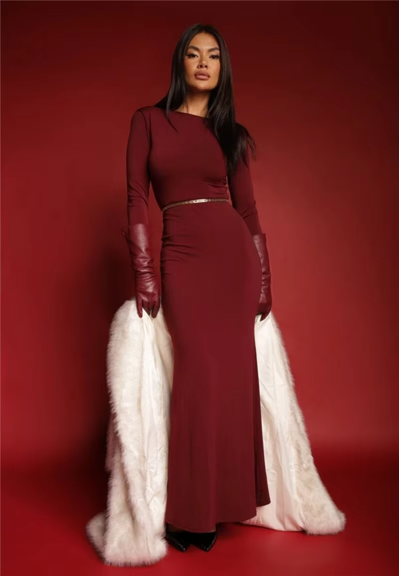 Olympia - Elegant dress with butterfly detail