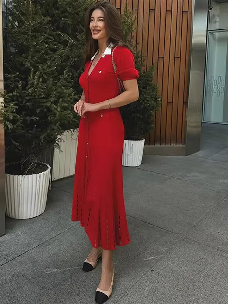 Felicia - Elegant fine knitted dress