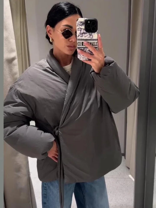 Maya - Lace up fall jacket