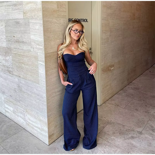 Eliska - Pin striped two piece set