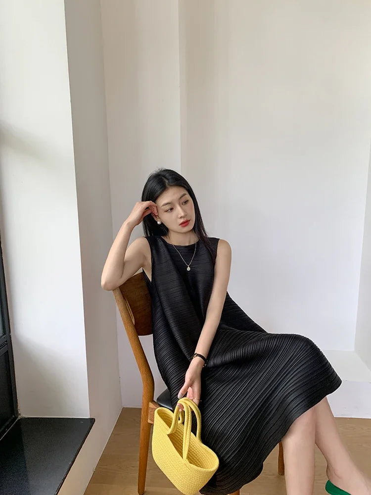 Carmen - Pleated a-line dress