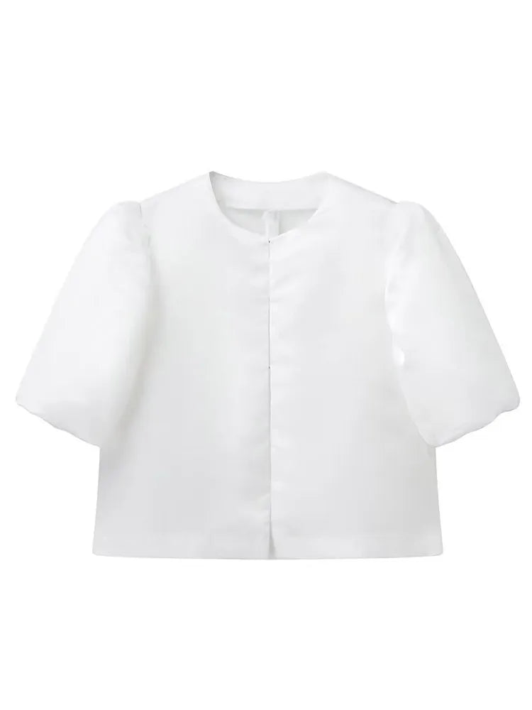 Christin - Elegant bell sleeve blouse