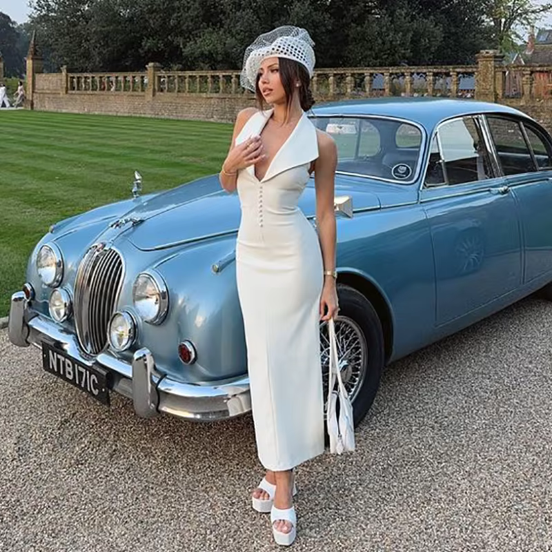 Samantha - Elegant lapel dress