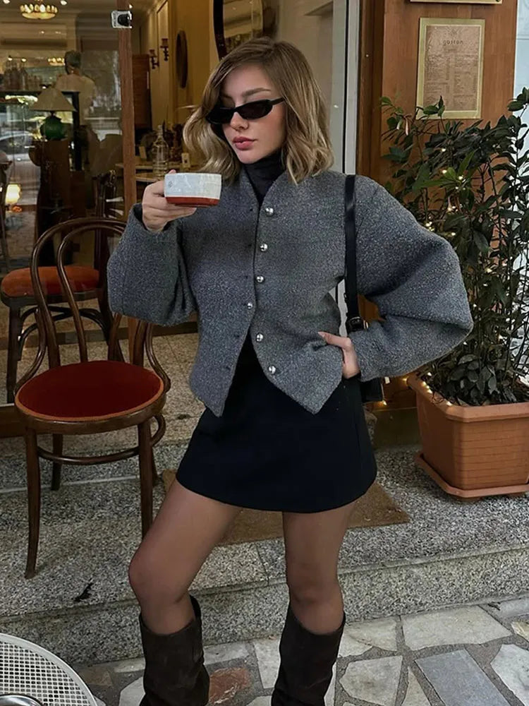Alina - Elegant wool blend coat