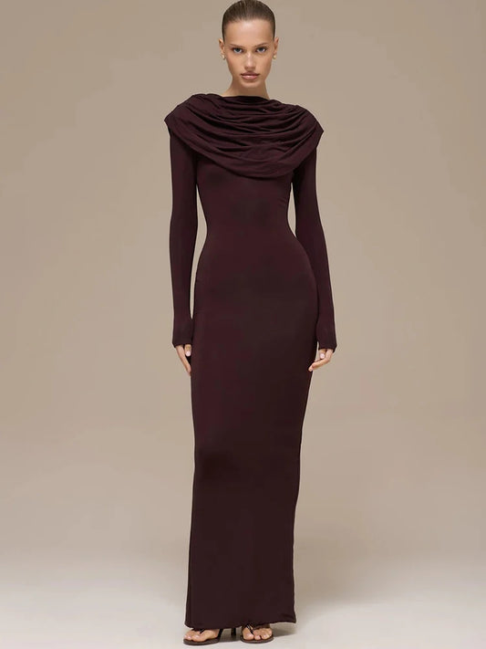 Marlowe - Bodycon dress with draped collar