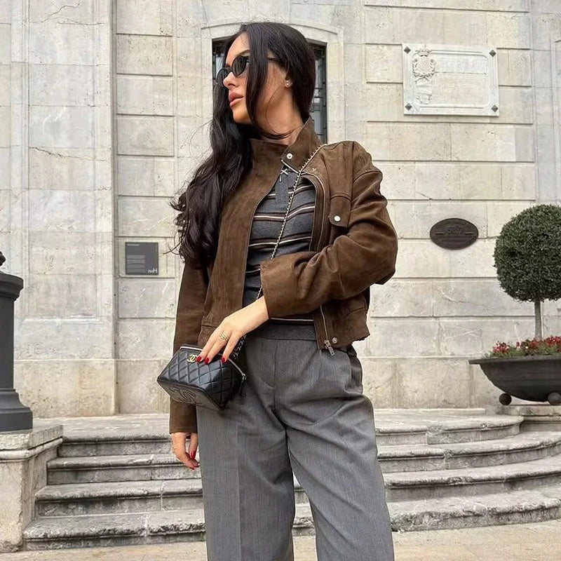 Mirena - Faux suede jacket