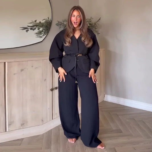 Celine - V-neck belted jacket