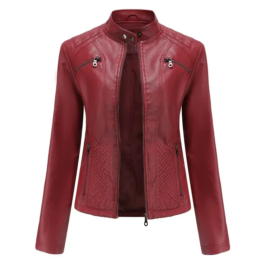 Charlie - Faux leather biker jacket