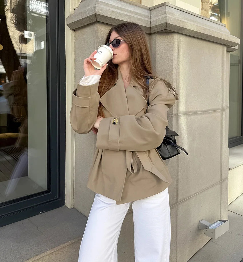 Emma - Cropped trenchcoat