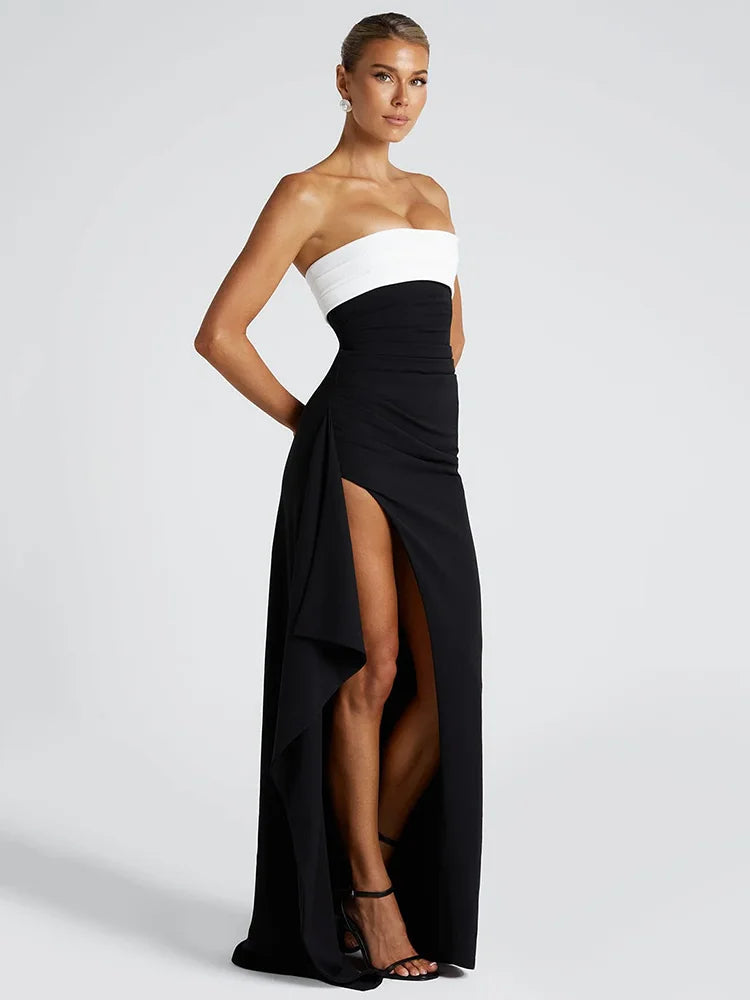 Felisa - Strapless dress with slit