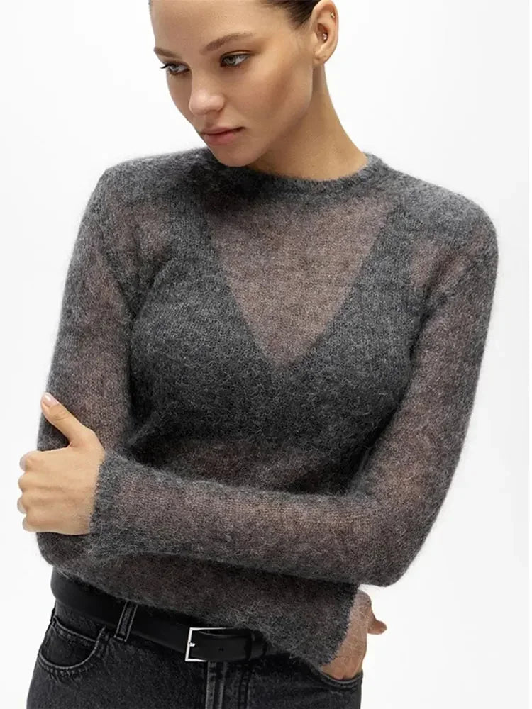 Leena - Fine knitted sheer top