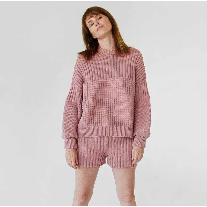 Lucy - Knitted sweater and short co-ord set