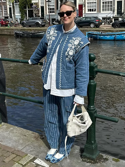 Leena - Embroidered denim jacket