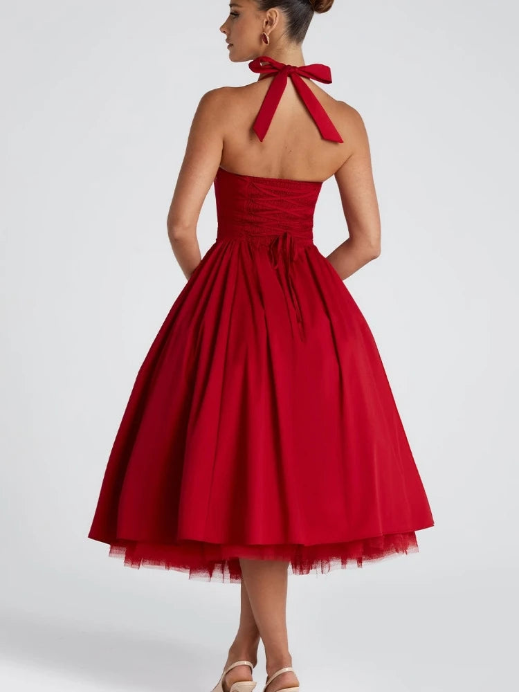 Raven - Flattering halter neck dress