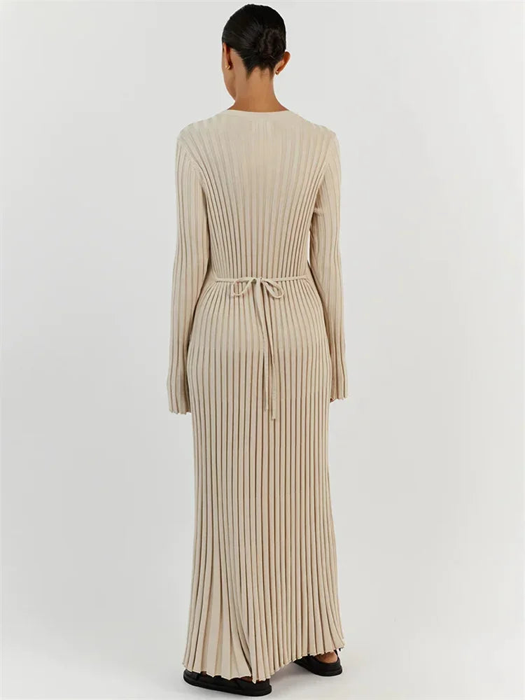 Fawn - Rib knitted maxi dress