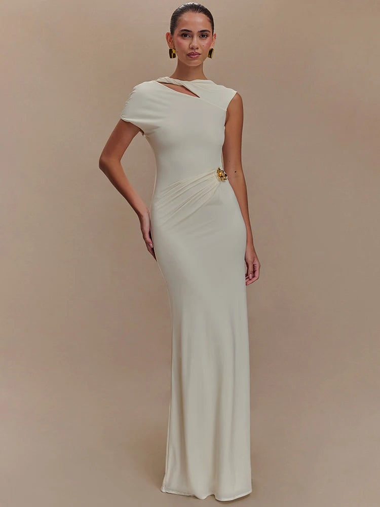 Livia - Figure flattering dress with buckle detail