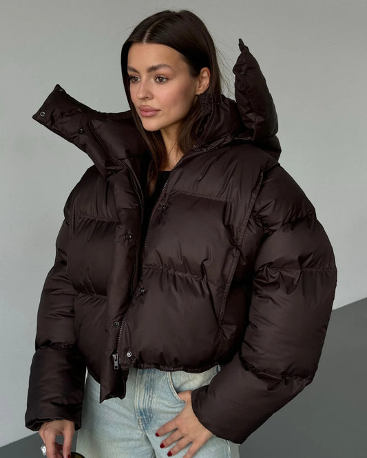 Dina - Warm puffer jacket with hood