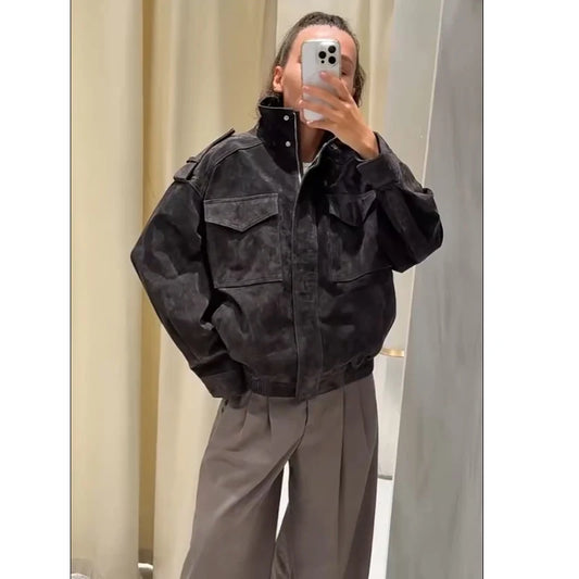 Finley - Vegan suede oversized jacket