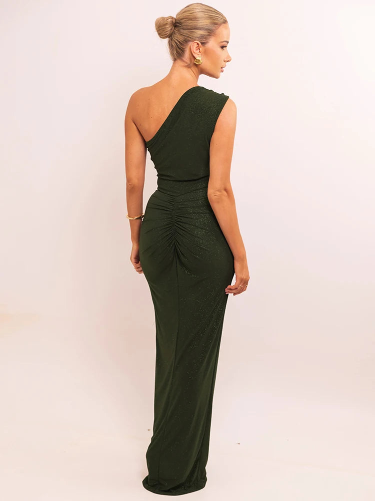 Marigold - One shoulder sparkling dress