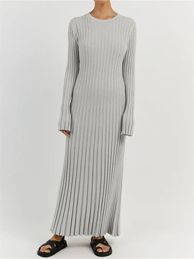 Fawn - Rib knitted maxi dress