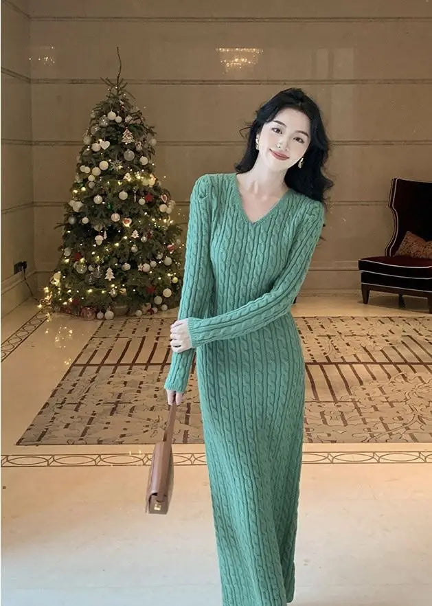 Maia - Cable knit dress