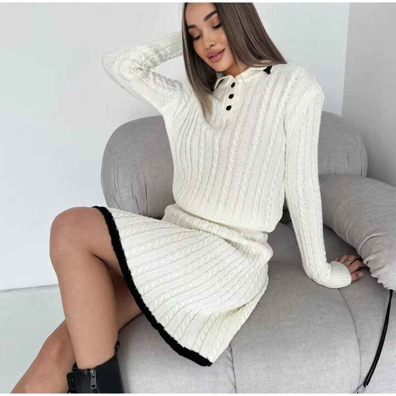 Christie - Cable knitted two piece set