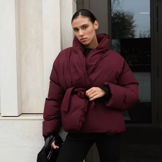 Nori - Puffer jacket with belt