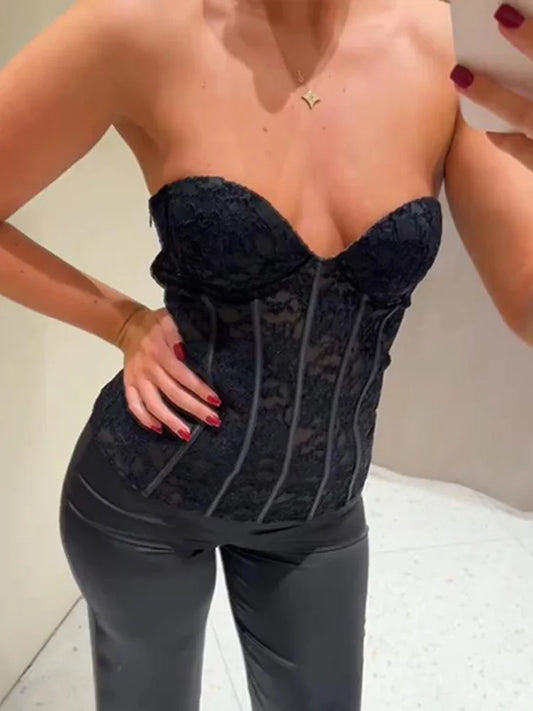 Amelie - Elegant lace corset top