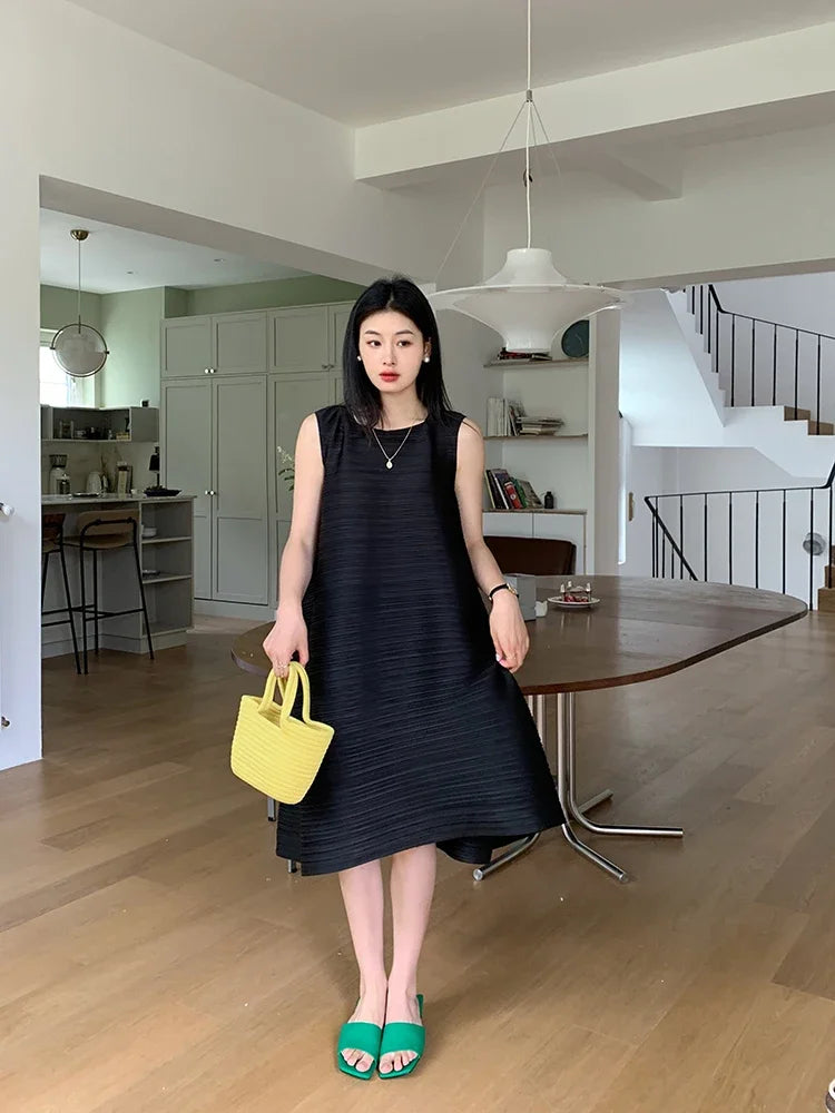 Carmen - Pleated a-line dress