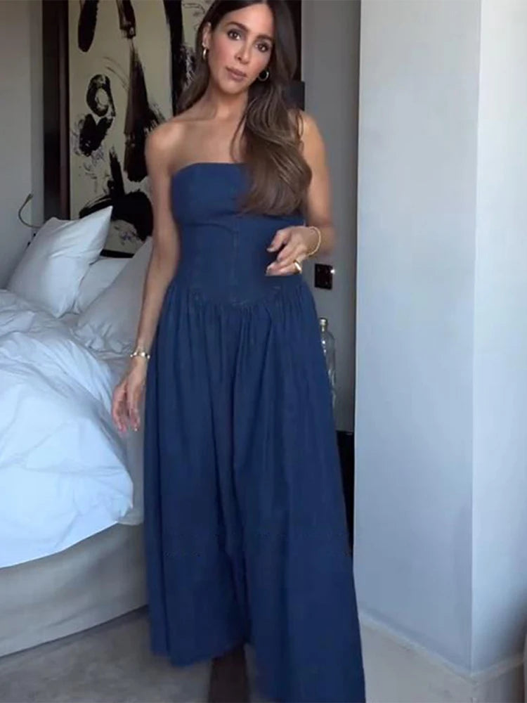 Brienne - Strapless denim dress