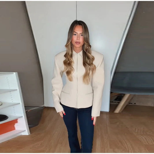 Maren - Cinched waist zipper jacket