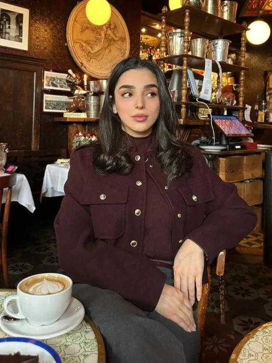 Emma - Gold button jacket