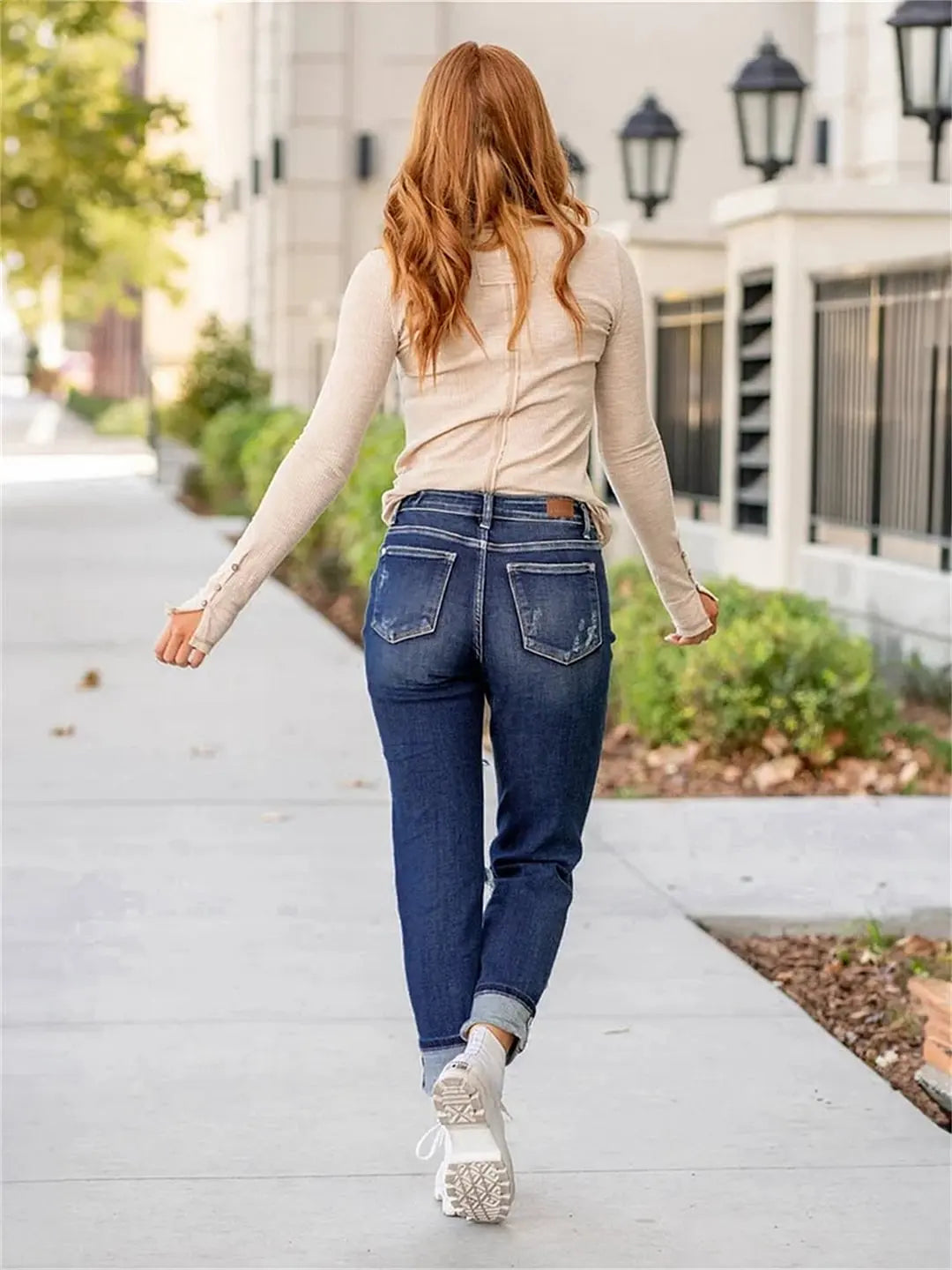 Judy Blue - Distressed comfortable boyfriend jeans