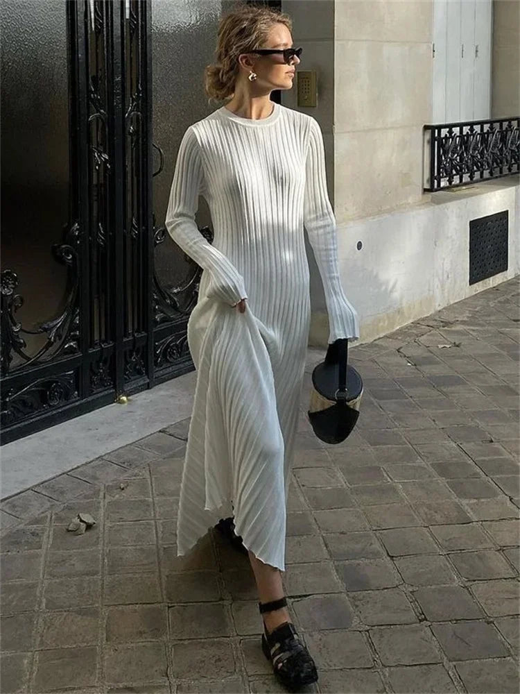 Fawn - Rib knitted maxi dress