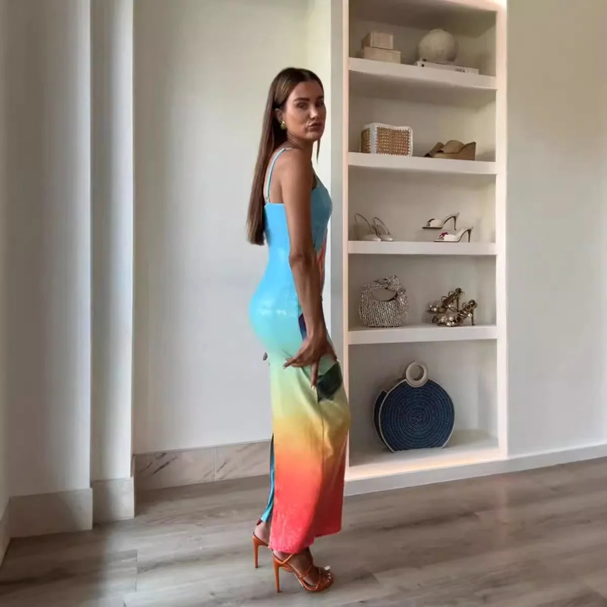 Soraya - Tropical sequined dress